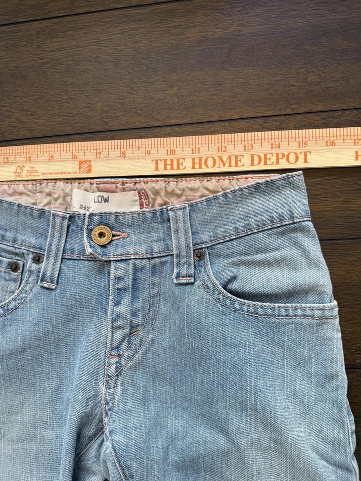 Levi's Jeans Womens 4 Light Wash Low Rise Straight Stretch Flap Pockets Zip Fly - Image 2 of 4