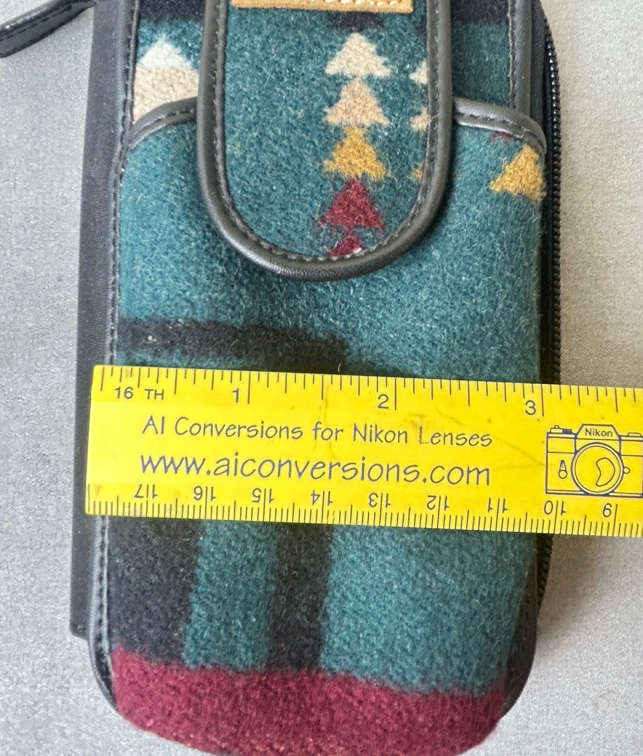 PENDLETON Wool & Leather Zip Wallet Wristlet Phon… - image 9