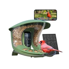  2 Smart Bird Feeder with Camera, Dual-Lens Pro Camera AI Permanent Access