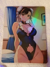 Chun Li Street Fighter Anime Waifu Card ACG Holo Double Sided