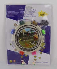 SEALED 2 in 1 Dominoes Center Hub Starter Piece Chicken Mexican Train FREE SHIP!
