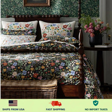 Rifle Paper Co. Strawberry Fields Classic Cool Cotton Percale Duvet Cover