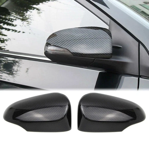 Fiber Rearview Mirror Side Cover Trim Fit for 14-19 Toyota Yaris  14 VIOS VITZ