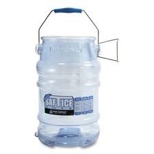 San Jamar SI6000 6 Gallon Saf-T-Ice Tote - Transparent Blue New