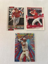 (3) Mike Trouts - 2020 donruss, 2025 topps chrome power movers, 2026 topps