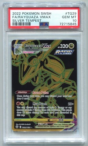 PSA 10 - Sword & Shield SWSH Silver Tempest FA Rayquaza VMAX TG29