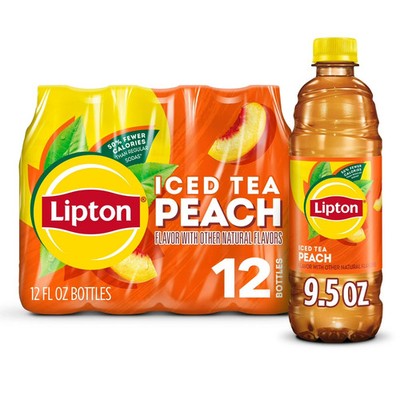 Pack of 3 Lipton Peach Iced Tea, Bottled Tea drink, 16.9 Oz, 12 Pack...