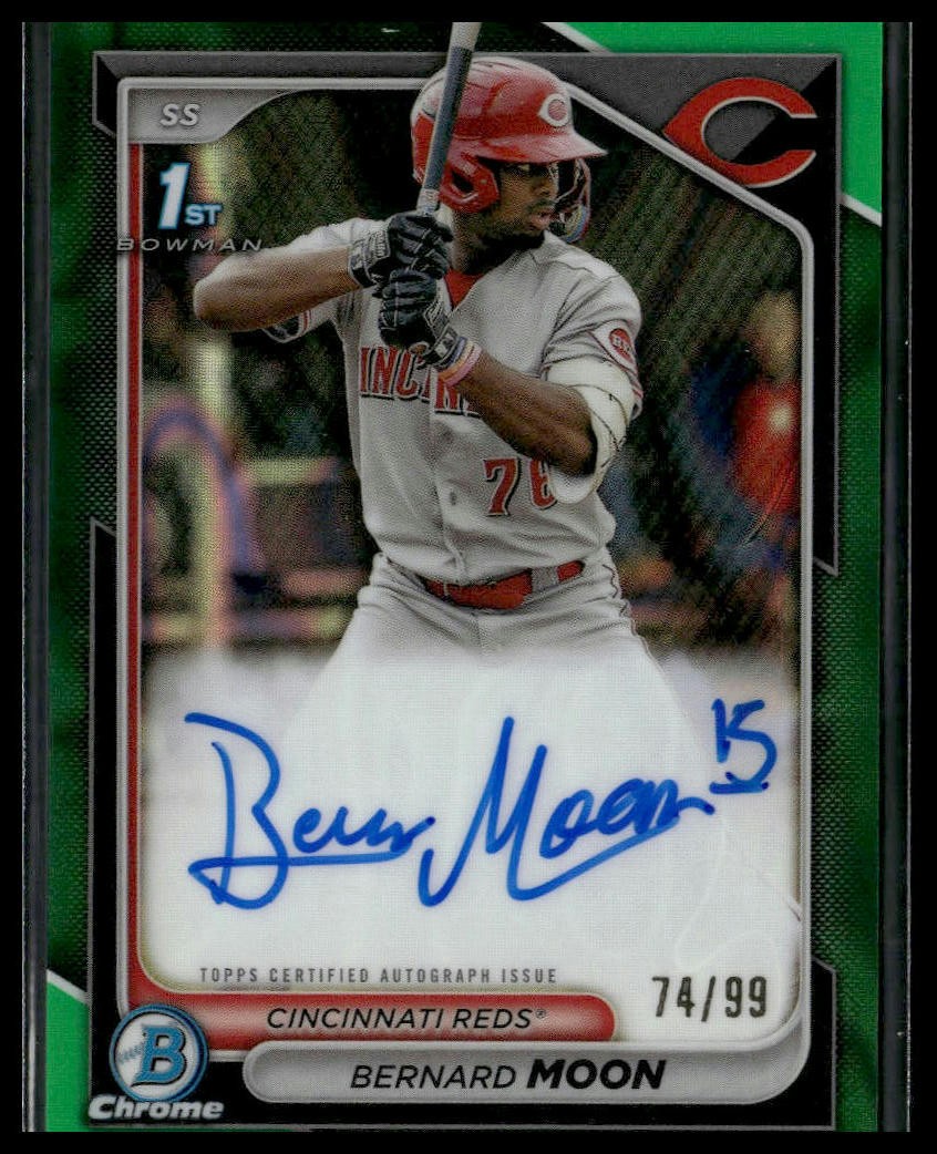 2024 Bowman Chrome #CPA-BMO Bernard Moon Auto Green Refractors #/99