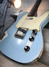 Fender Telecaster – Mexican Road Worn Daphne Blue Matching Headstock Nitro Relic