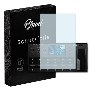Bruni 2x Folie für Headrush Pedalboard Schutzfolie Displayschutzfolie
