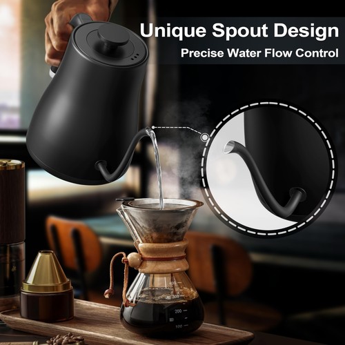 Gooseneck Electric Kettle with 5 Temperature Control Presets, Pour Over Coffe... - Picture 6 of 7