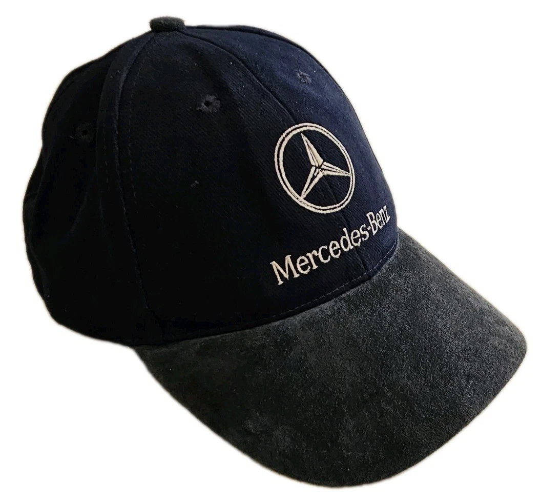 Cappello Mercedes-Benz Flat Brim - Uomo, Nero, Stella 3D, Regolabile, 80% Poliacrilico 20% Lana