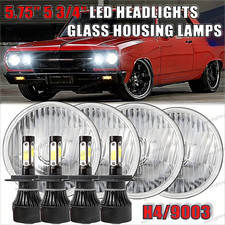 4pcs 5.75 5-34 Headlights Hilo Beam For Chevy Chevelle 1964-1970 6000k 4pcs 5.75 5-34 Headlights Hilo Beam For Chevy Chevelle 1964-1970 6000k