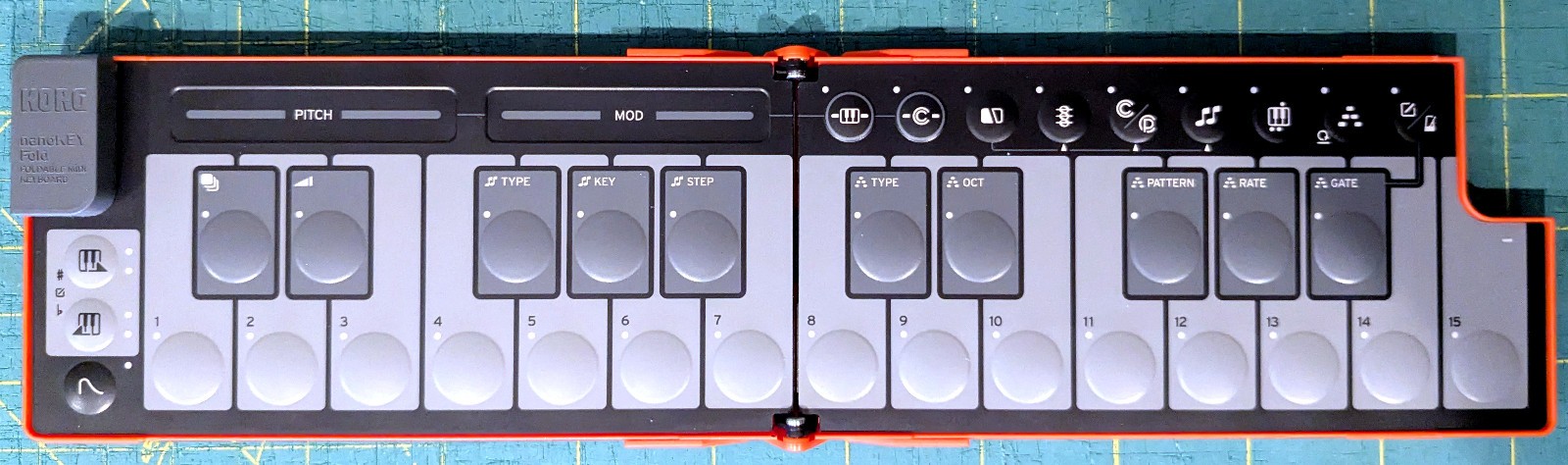 Korg nanoKEY Fold Foldable MIDI Keyboard - Orange