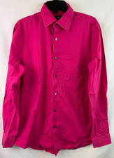 Apt 9 Slim Fit Long Sleeve Button Up Shirt Pink Men's Size 16