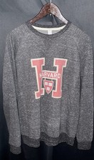 Men  s Harvard University Gray Crimson Crewneck Sweatshirt Size Medium