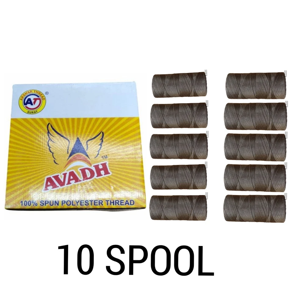 Avadh Spun Polyester CHARCOAL GREY Thread suitable for all types of sewing - Image 2 of 3