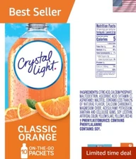 Classic Orange Drink Mix, 6 Convenient Sugar-Free Packets - Low-Calorie Delight