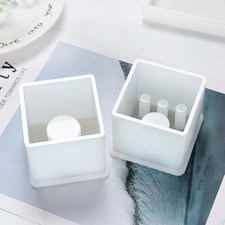 Flower Pot Silicone Mold Aquatic Plant pot Epoxy Mould with Test Tube DIY