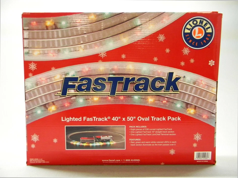 LIONEL FASTRACK LIGHTED CHRISTMAS 40X50 OVAL PACK O GAUGE terminal 2025080 NEW - Image 2 of 4