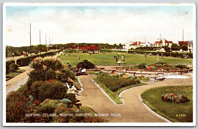 Postcard UK England Bognor Regis Marine Gardens Putting Course