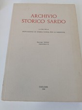 ARCHIVIO STORICO SARDO XXXIV-2 1984 Ed. STEF Deputazione Storia Patria Sardegna