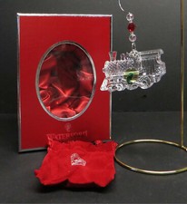 Waterford Crystal 2008 Christmas Train Engine Glass Ornament w/Enhancer MIB!