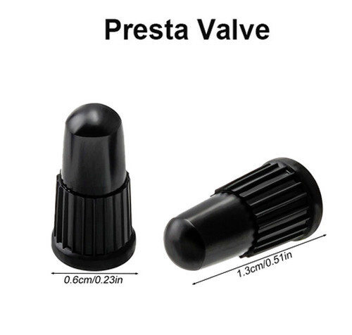 10 x Presta Valve Caps - Black Plastic - Road / Mountain Bike Bicycle - Picture 2 of 5
