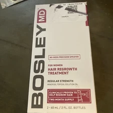 Bosley MD Regular Strength Minoxidil 2% For WOMEN Two Months Supply SPRAYER