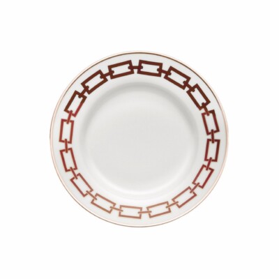 Plat Bas Richard Ginori 1735 – Gio Ponti – Chaines Écarlate – 24,5cm – Neuf