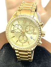 Timex Women's Watch TW2V57800 Quartz Chronograph Gold Dial Stainless Steel 38mm