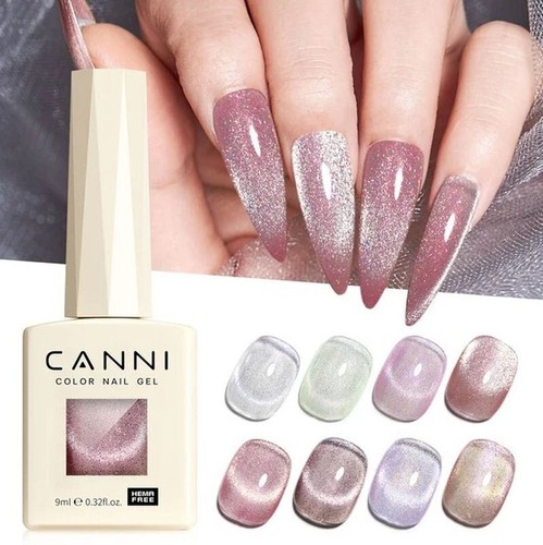 CANNI Hema Free Nail Gel Nail Polish Pink Planet Cat Eye 9ml Gel Nail Varnish - Picture 2 of 34