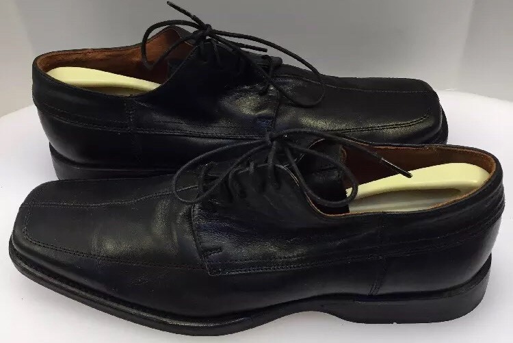 Pronto Uomo Black Norwegian Front Oxfords, Split Toe Size 10.5 M Pronto Uomo Split Toe Oxfords Black Leather Dress Shoe Italy  main image 4