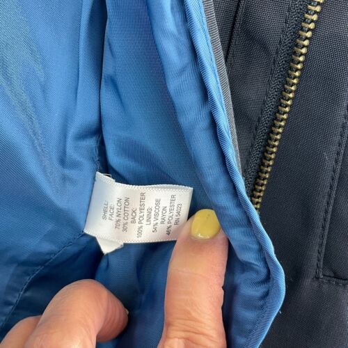 Banana Republic Peacoat Mens Large Dark Blue Nylon Blend Double Breasted Preppy - Picture 9 of 10