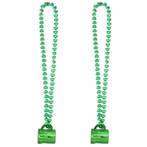 3pcs Necklace Green Bead Necklace Patrick's Day Accessory - Picture 6 of 12