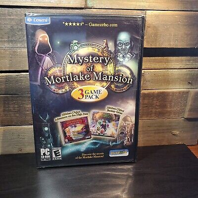 Mystery of Mortlake Mansion PC CD-ROM 3 Game Pack Win 7 Rated E NEW Sealed