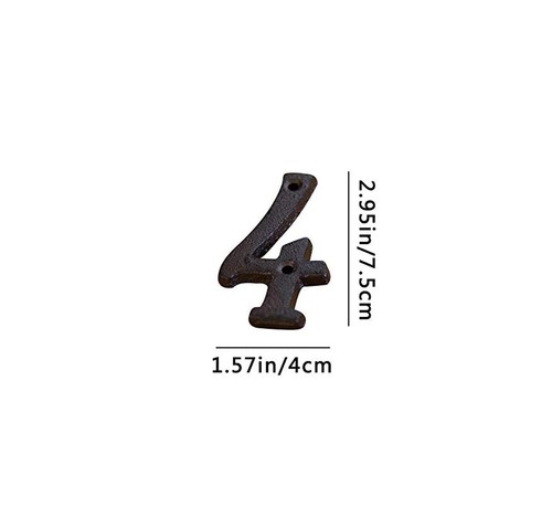 Rustic Cast Iron Black Alphabet Home Door Letters House Mailbox Address Numbers - Picture 45 of 54