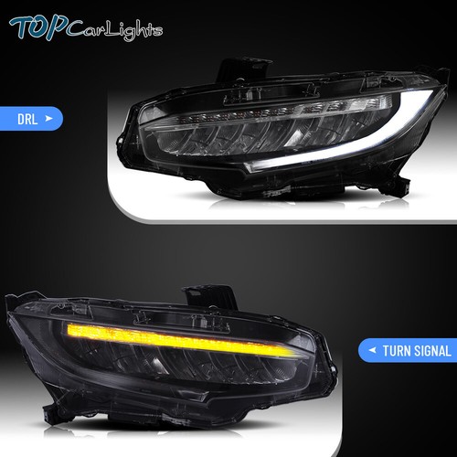 Faros reflectores LED VLAND + luces traseras para Honda Civic Hatchback 2016-2021 - Imagen 4 de 21