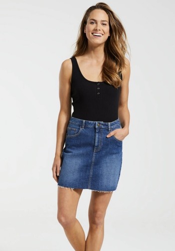 Ladies size 10 Blue Denim DOTTI SKYLA Mini Skirt *NEW* RRP $39.95 - Picture 3 of 7
