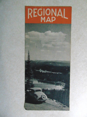 SBD11 Vintage Souvenir Program Brochure Region Map Estes Park Denver CO Colorado