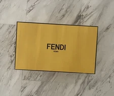 Authentic Fend Roma EMPTY Yellow Gift Box Size  14.25” X  8.5” X 5”
