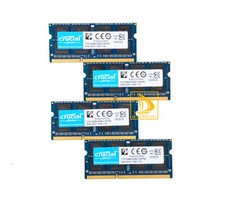 Crucial DDR3 RAM 16 GB 4x 4 GB PC3-8500 1066MHz Unbuffered SODIMM Laptop Memory