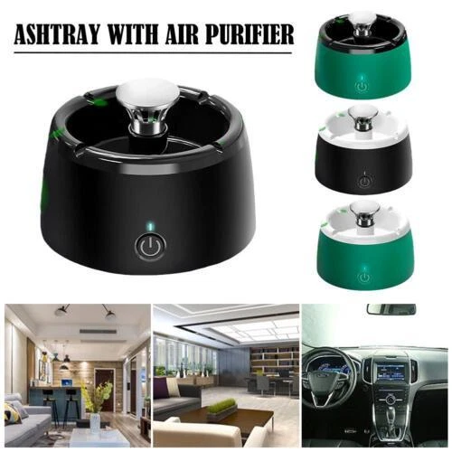 Smokeless Air Purifier Smoke Grabber Filter Ashtray Cigarette Odor Eliminator