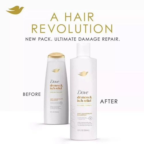 Dove Dermacare Scalp Anti Dandruff Shampoo, Itchy Scalp 355mL - Picture 2 of 6