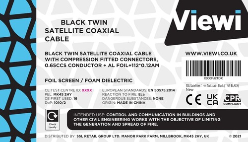 Escopeta de cable satelital coaxial doble Sky Q + hd premium con clips - Imagen 6 de 21