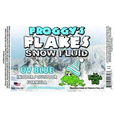 Froggy's Fog Blue UV Blacklight Reactive Snow Machine Fluid - Froggy's Flakes