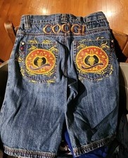 Vintage Coogi Royale Shorts Mens Size Boys 10 Denim Embroidered