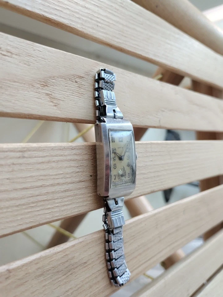 Reloj de pulsera Laco TANK RARO vintage para hombre Segunda Guerra Mundial cal. 550 REPARADO Foto 3 de 4