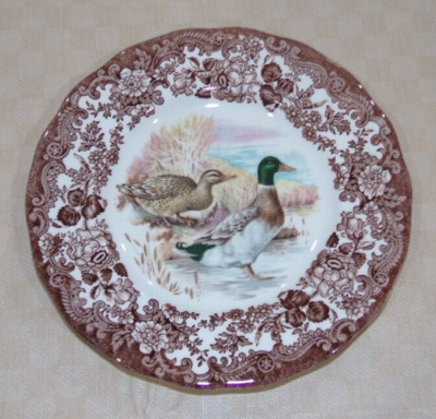SET OF 3 Palissy GAME BIRDS Dessert Plates Featuring Mallard Ducks 6.875 
