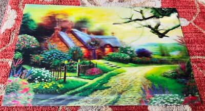 Poster Print 3d Print of a Summer Cottage Scene 15.5  x 23.5  Free Shipping!